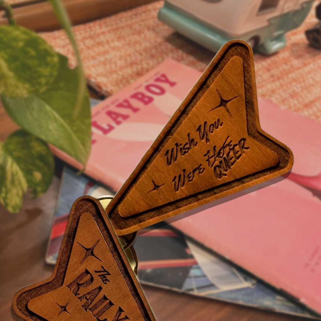 Wish you Were Queer Keychain