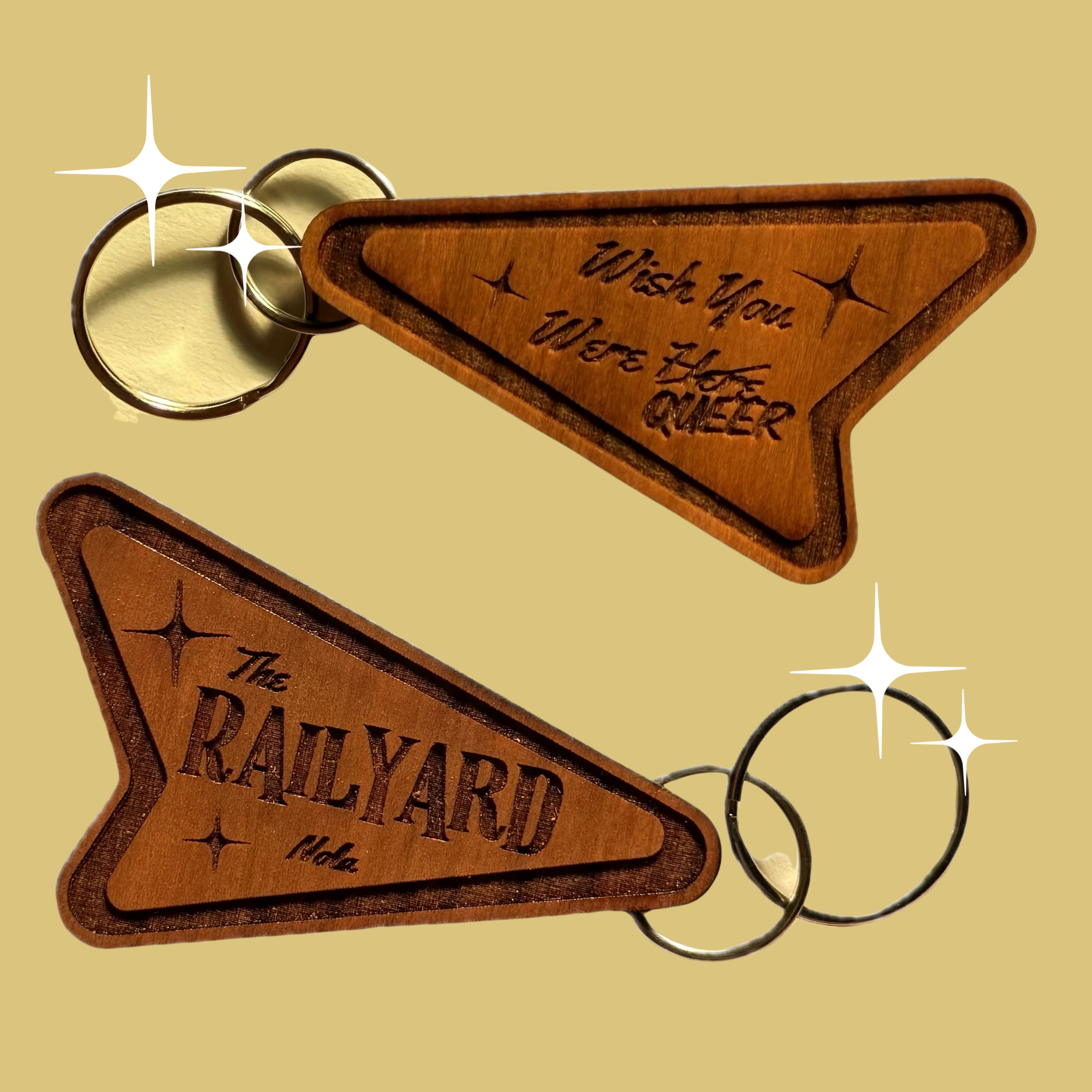 Wish you Were Queer Keychain