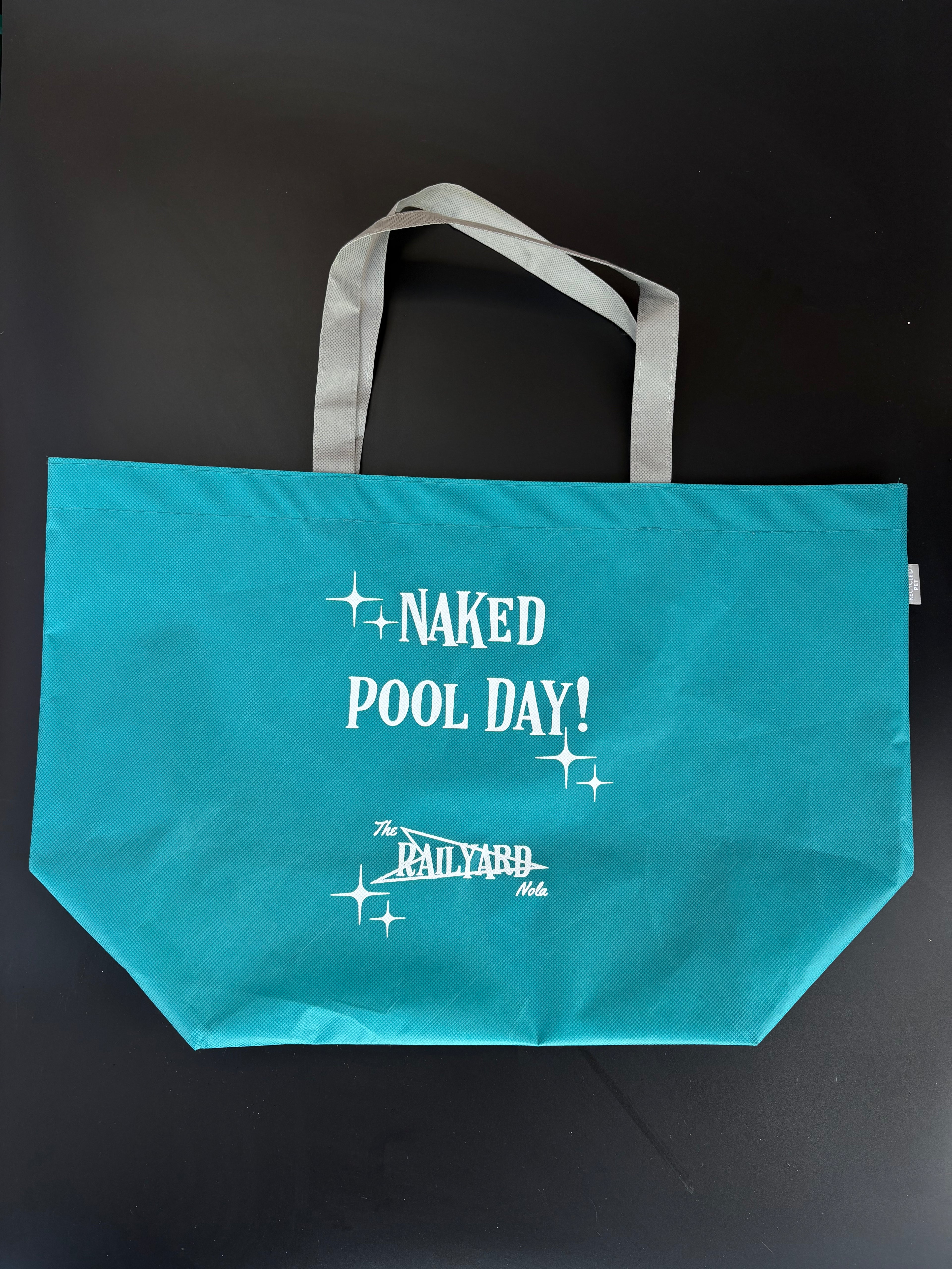 Naked Pool Day Tote Bag
